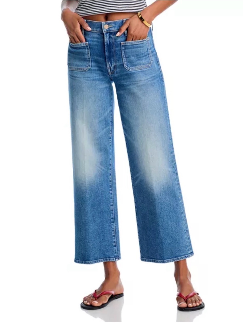 Patch Pocket Maven Cropped Ankle Jeans Avant Gardener Light Wash 26